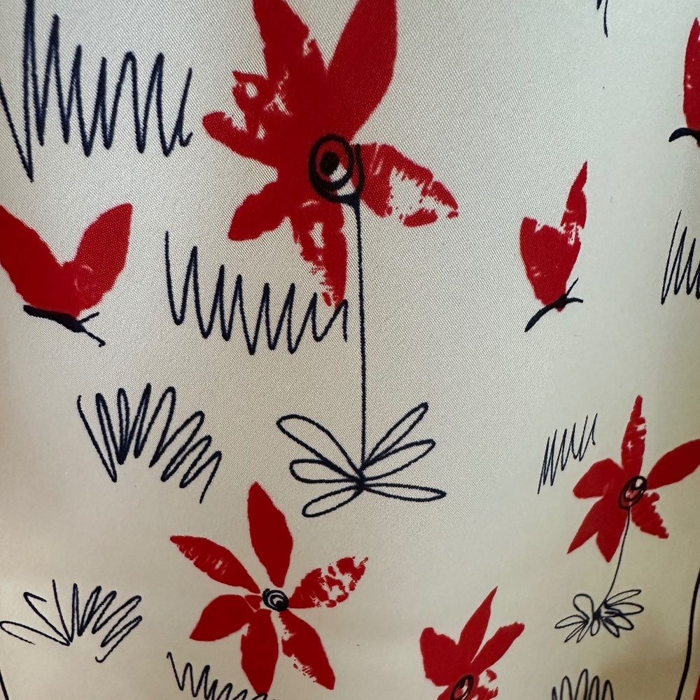 Veresa by Vera Scarf Red Blue White Vera Neuman Scarf - Picture 4 of 11